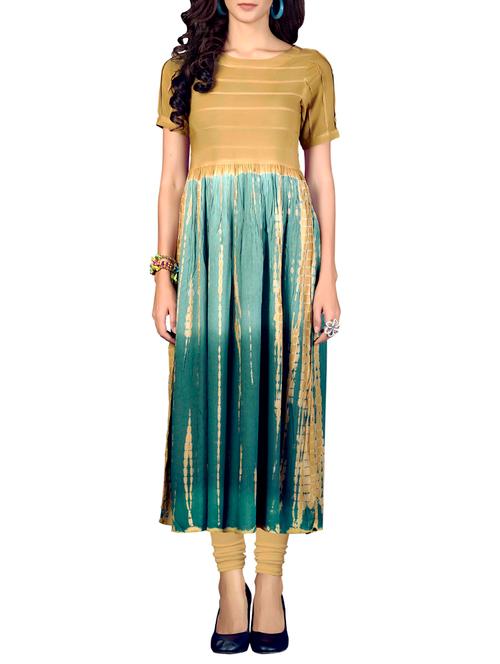 flared shibori kurta - 15739965 - Very Small Image - 1