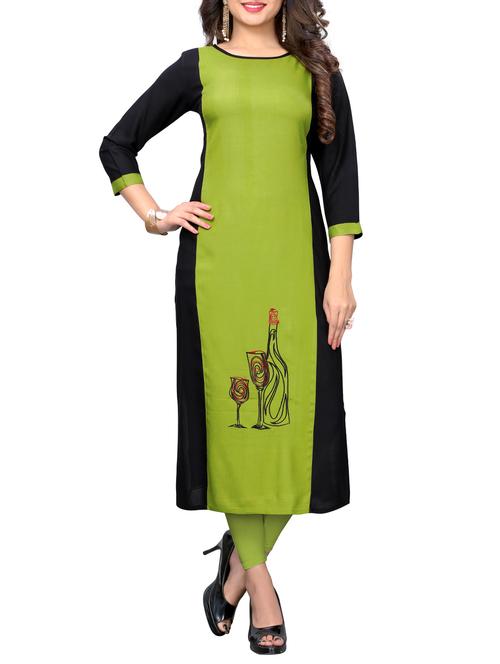 embroidered straight kurta - 15739974 - Very Small Image - 1