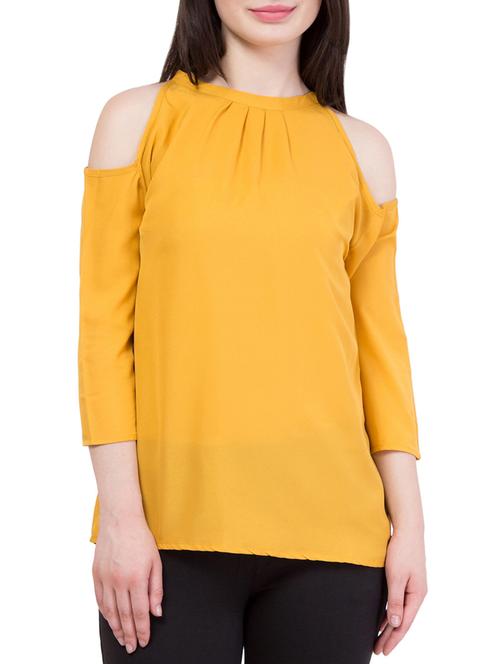 cold shoulder gathered detail top - 15740081 - Very Small Image - 1