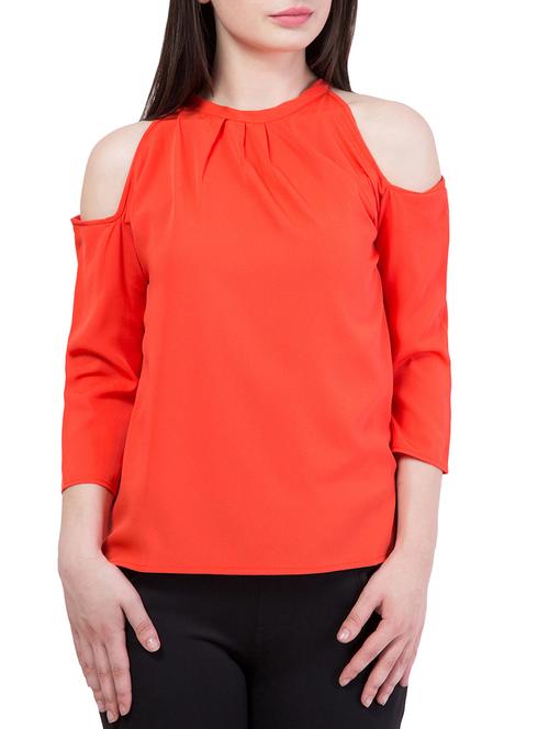 cold shoulder gathered detail top - 15740082 - Very Small Image - 1