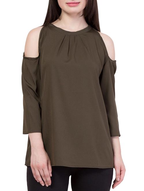 cold shoulder gathered detail top - 15740084 - Very Small Image - 1