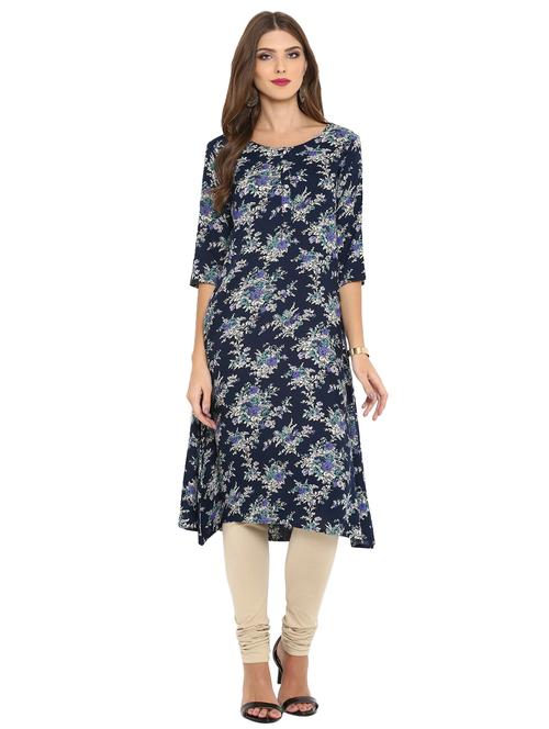 floral a-line kurta - 15740347 - Very Small Image - 1