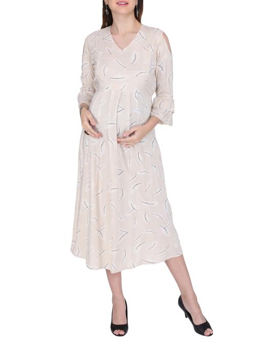 cold shoulder belted maternity dress - 15740895 - Very Small Image - 1