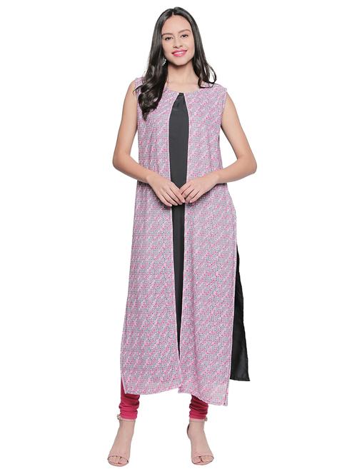 layered printed kurta - 15741237 - Very Small Image - 1