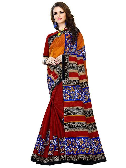 kalamkari printed saree with blouse - 15741413 - Very Small Image - 1