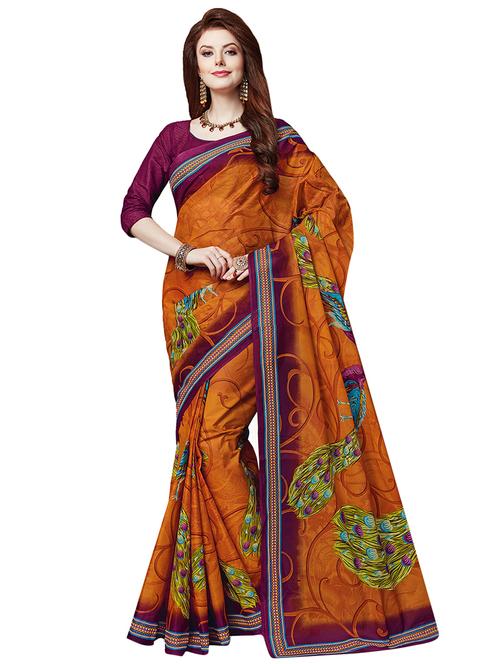 digital conversational printed saree with blouse - 15741420 - Very Small Image - 1