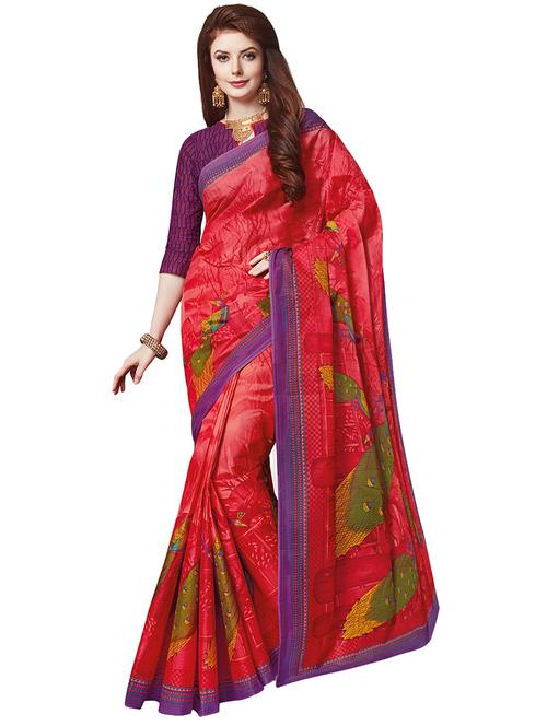 digital conversational printed saree with blouse - 15741428 - Very Small Image - 1