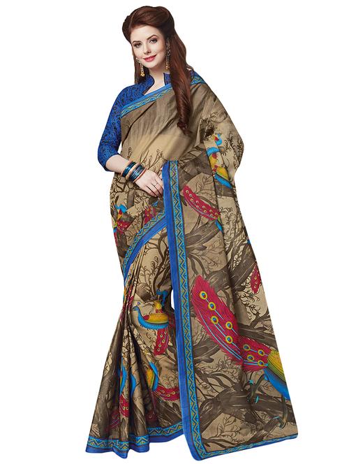 digital conversational printed saree with blouse - 15741433 - Very Small Image - 1