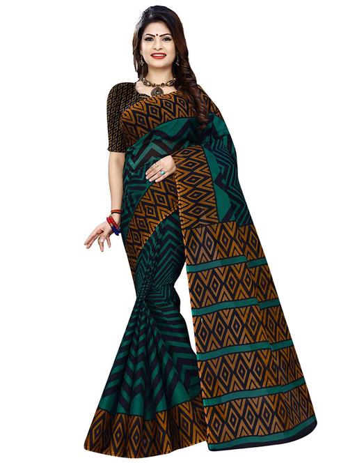 chevron printed saree with blouse - 15741448 - Very Small Image - 1