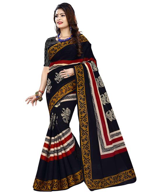 floral printed saree with blouse - 15741454 - Very Small Image - 1