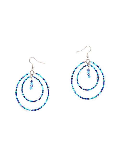 blue metal drop earring - 15742364 - Very Small Image - 1