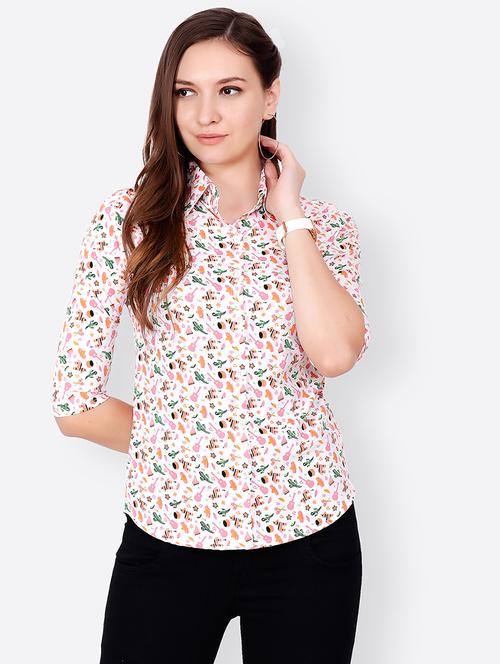 quirky print curved hem shirt - 15742922 - Very Small Image - 1