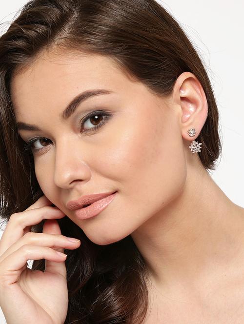 gold plated drop earring - 15743472 - Very Small Image - 1