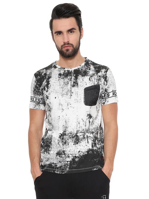 black cotton all over print t-shirt - 15743536 - Very Small Image - 1