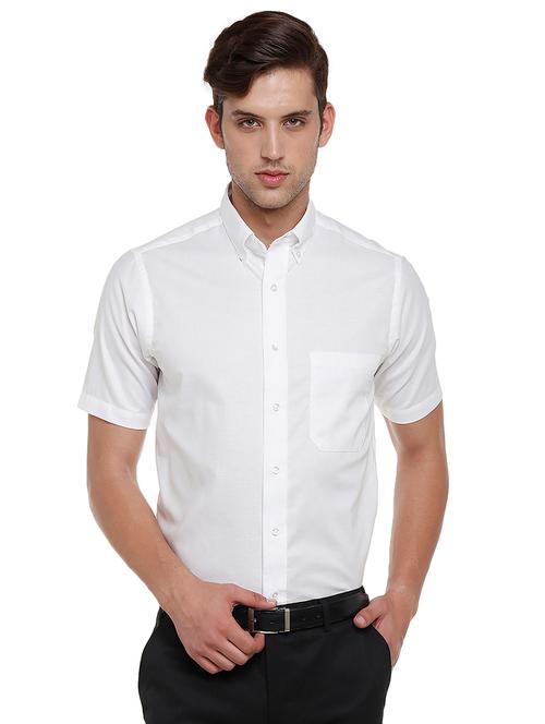 white cotton formal shirt - 15743735 - Very Small Image - 1