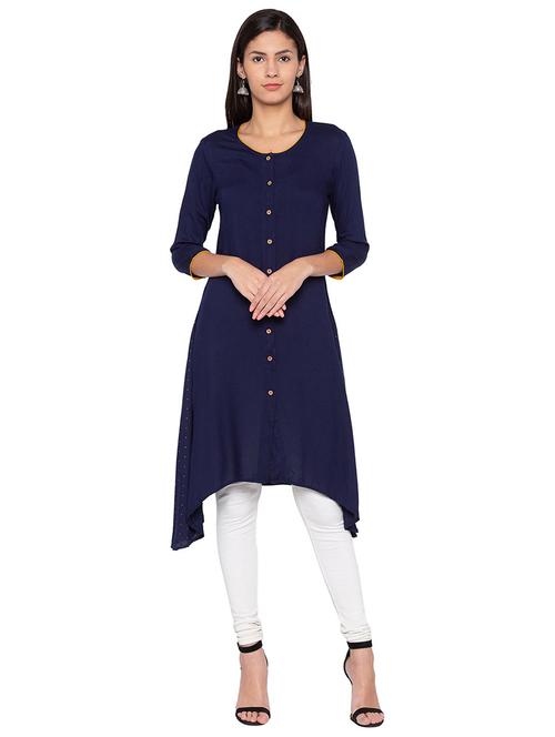 high low a-line woolen kurta - 15744020 - Very Small Image - 1