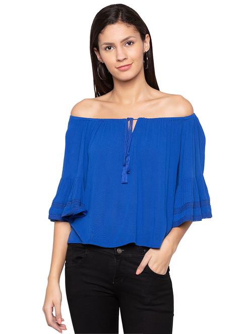 tie up detail off shoulder top - 15744079 - Very Small Image - 1