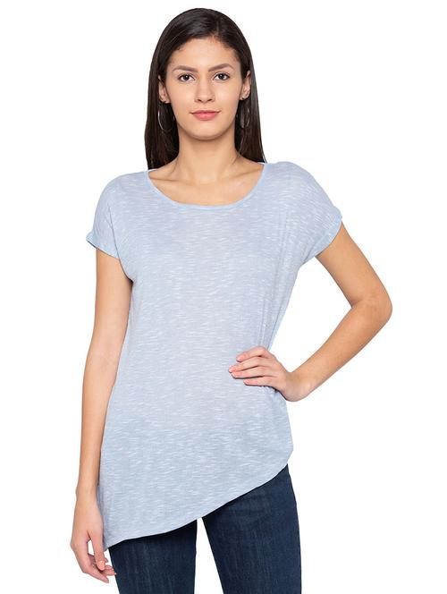 short sleeved asymmetric top - 15744081 - Very Small Image - 1