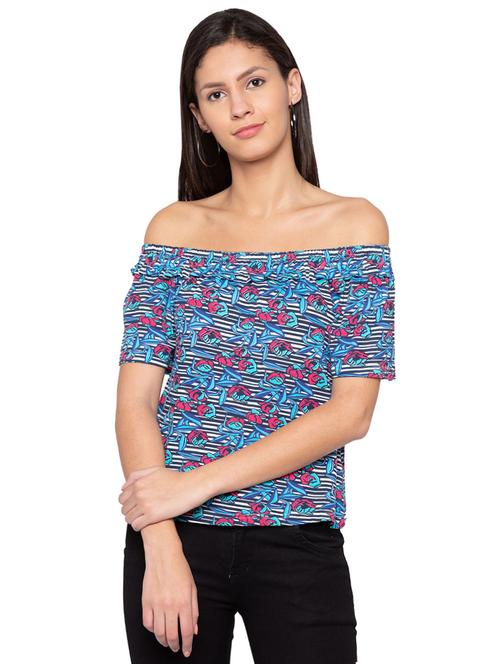 off shoulder boxy top - 15744087 - Very Small Image - 1