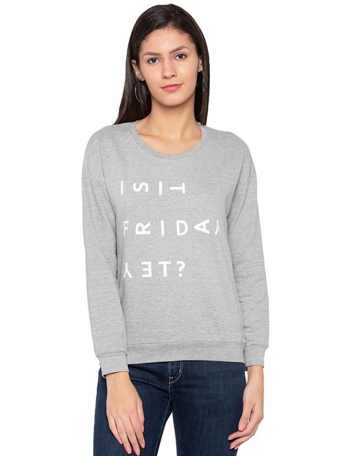 dropped shoulder quirky text sweatshirt - 15744099 - Very Small Image - 1