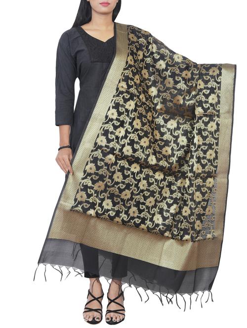 chanderi banarasi dupatta - 15744302 - Very Small Image - 1
