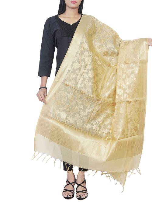 chanderi banarasi dupatta - 15744303 - Very Small Image - 1