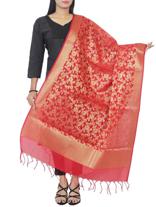 chanderi banarasi dupatta - 15744304 - Very Small Image - 1