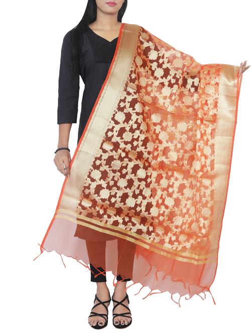 chanderi banarasi dupatta - 15744311 - Very Small Image - 1