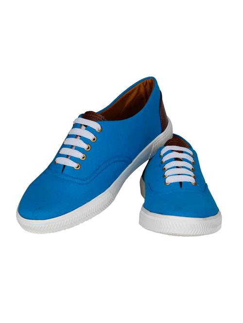 light blue canvas lace up sneakers - 15744575 - Very Small Image - 1
