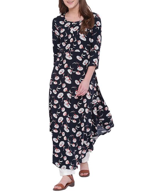 floral flared kurta - 15744965 - Very Small Image - 1