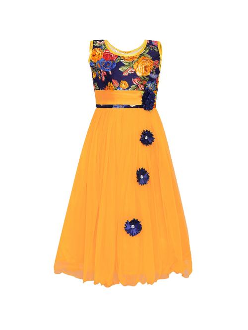 yellow net frock - 15744993 - Very Small Image - 1