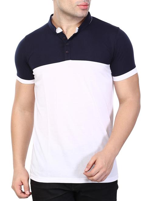 white color block t-shirt - 15745072 - Very Small Image - 1