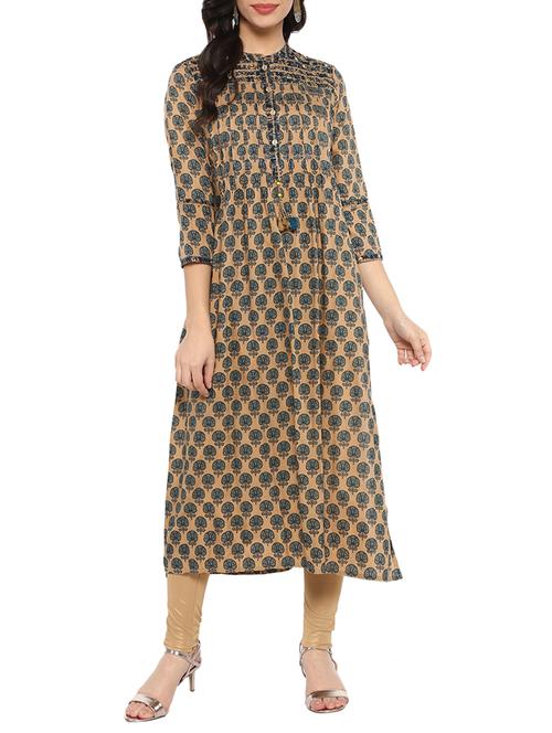 printed a-line kurta - 15745857 - Very Small Image - 1
