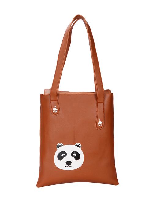tan leatherette (pu) regular tote - 15746667 - Very Small Image - 1
