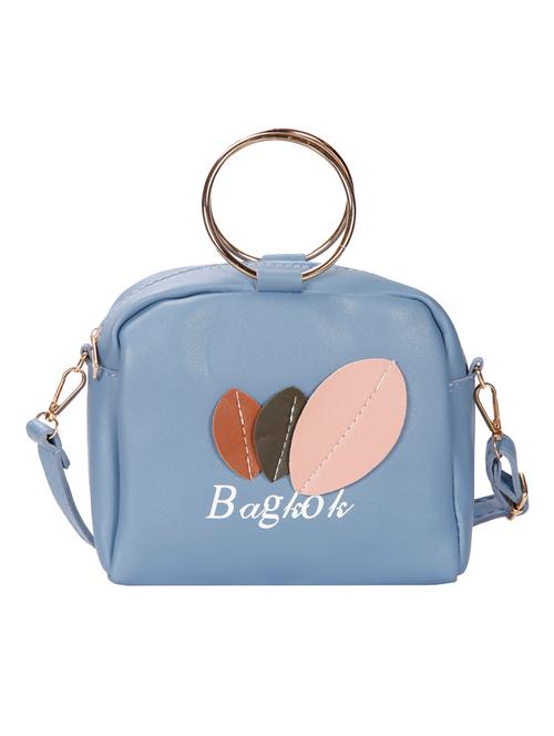 blue leatherette (pu) sling bag - 15746696 - Very Small Image - 1