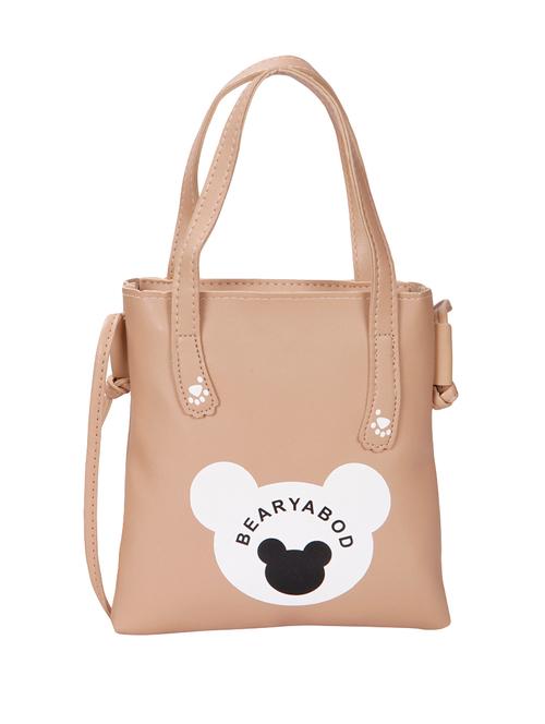 beige leatherette (pu) sling bag - 15746741 - Very Small Image - 1