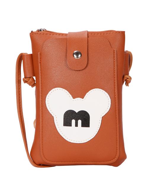 tan leatherette (pu) sling bag - 15746759 - Very Small Image - 1