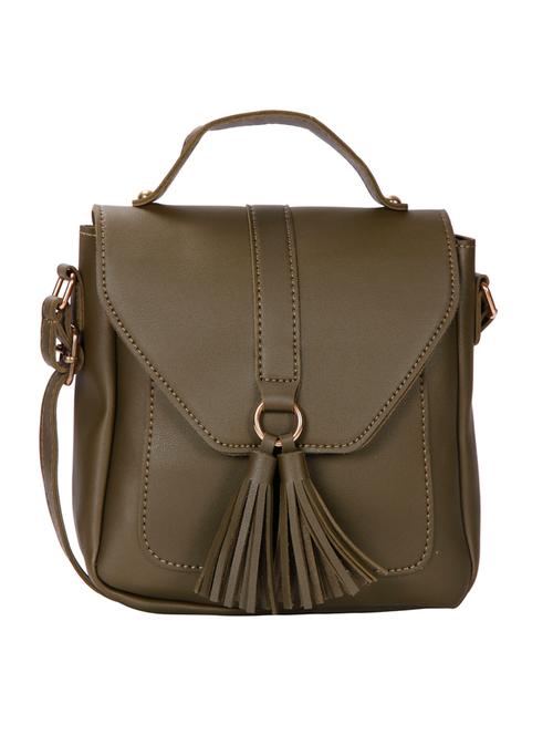 green leatherette (pu) sling bag - 15746772 - Very Small Image - 1