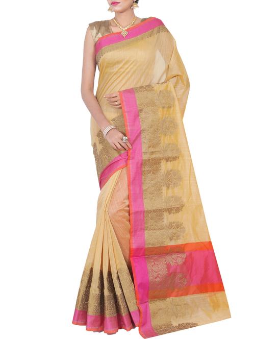 zari bordered banarasi saree with blouse - 15747016 - Very Small Image - 1