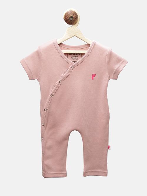 kids solid pink romper - 15747029 - Very Small Image - 1