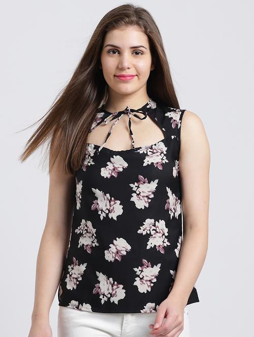 cut out detail floral top - 15747116 - Very Small Image - 1