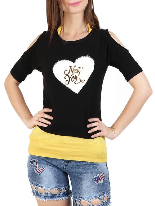 cold shoulder layered top - 15747131 - Very Small Image - 1