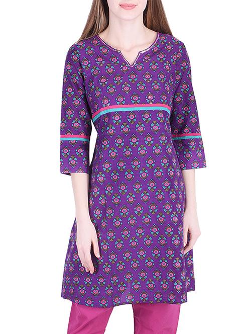 a-line printed kurta - 15747253 - Very Small Image - 1