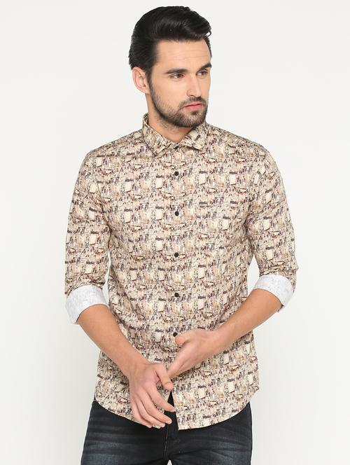 mens printed casual shirt - 15747303 - Very Small Image - 1