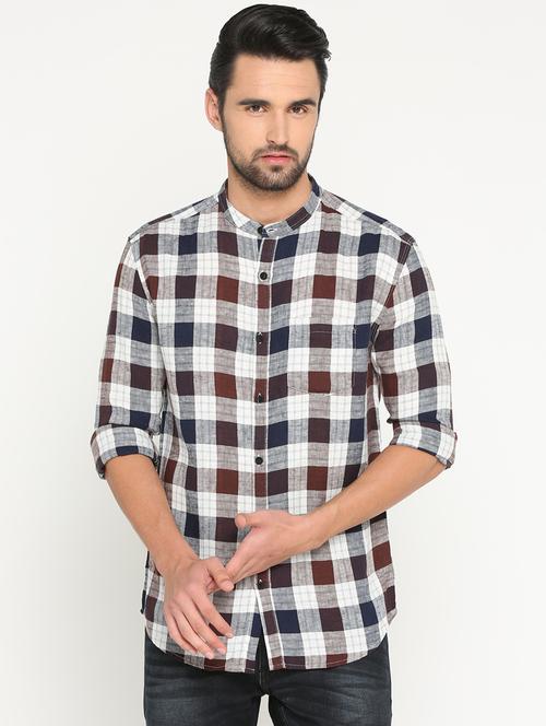 mens checks casual shirt - 15747310 - Very Small Image - 1