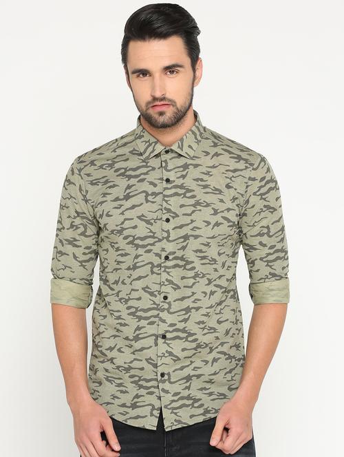 mens camouflage casual shirt - 15747337 - Very Small Image - 1