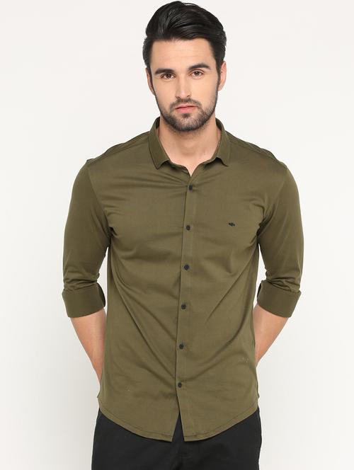 green cotton casual shirt - 15747359 - Very Small Image - 1