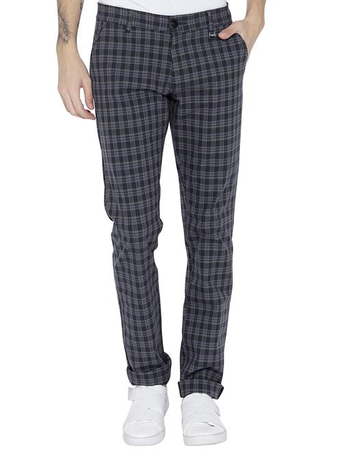 grey cotton flat frotn casual trouser - 15747849 - Very Small Image - 1