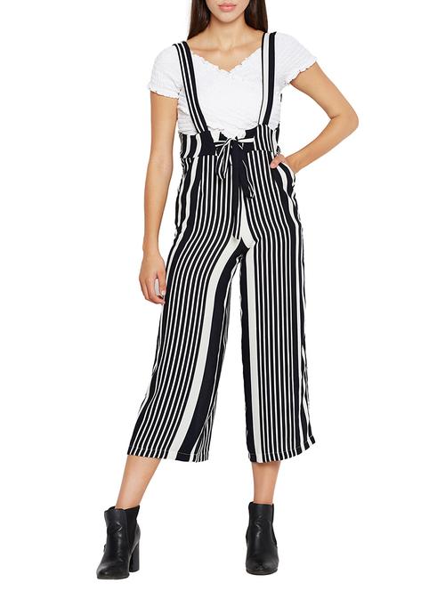 tie up detail striped dungaree - 15748744 - Very Small Image - 1