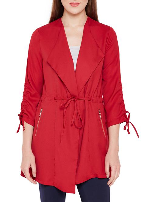 ruched sleeved drawstring waist shrug - 15748753 - Very Small Image - 1